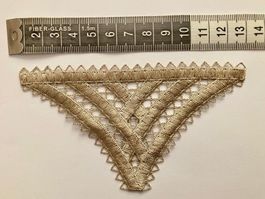 Applik echte St. Galler Spitze Slip taupe 1 Stk