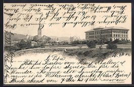 AK Burgdorf, Ortspartie mit Kirche, 1902