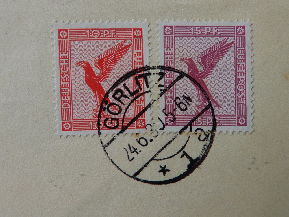 1930, 10 + 15 Pf. Deutsche Luftpost Brief GÖRLITZ-Luzern | Kaufen auf ...