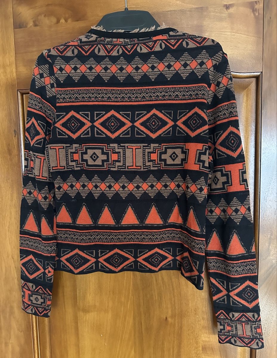 Marc Cain Maglioni & Felpe: Marc Cain Pullover Gr. N3, Herbst-Look mit speziellem Muster – Usato da Menziken venduto da cla_8qfq 1