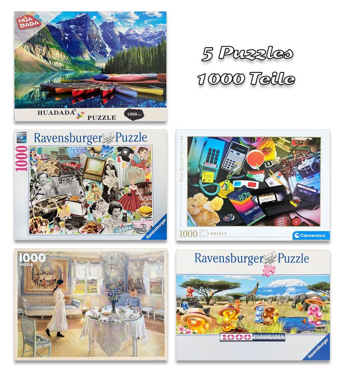 5 Puzzles 1000 Teile (Gebraucht) in Richterswil für CHF 28 – mit ...