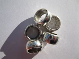 10 Metallperlen 12x6mm