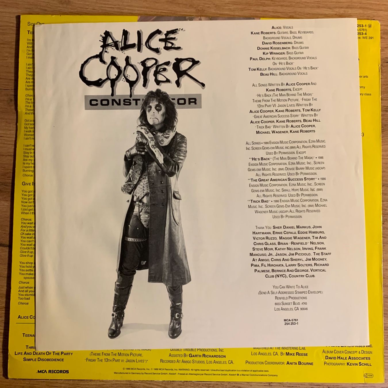 Dischi in vinile: ALICE COOPER - CONSTRICTOR...OG GER 1986...VG+/VG – Usato da Gals venduto da Diskopat 2