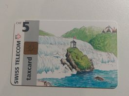 Swisscom Taxcard 5 CHF mit Rheinfall Motiv