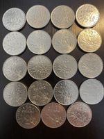 France, lot 19 X 1/2 FF 1965-1997 Nickel 