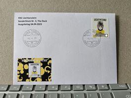 FDC Ausschnitt Crypto-Stamp Nr.3, The Duck, Grün