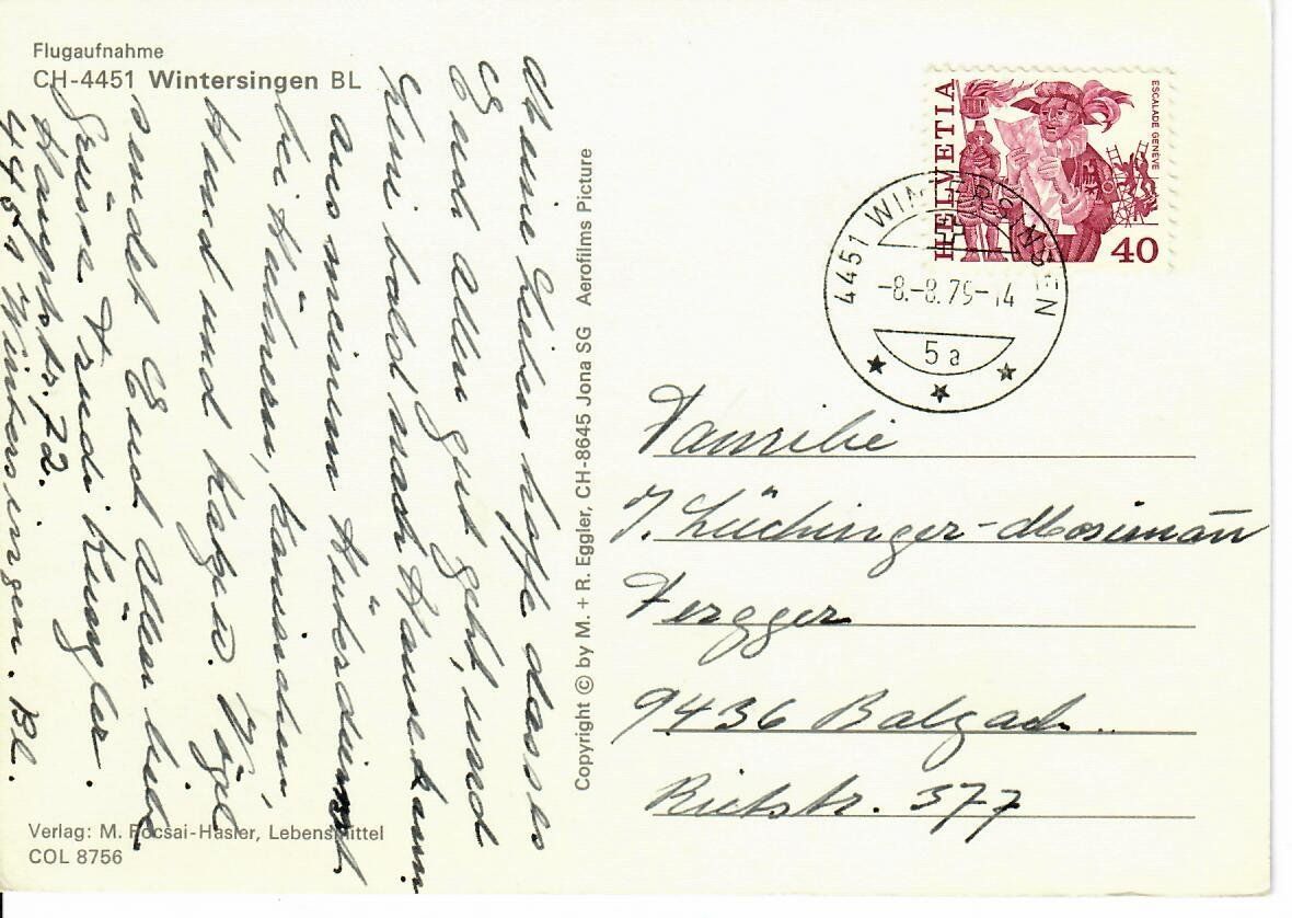 Cartes postales: Flugaufnahme Wintersingen BL – D'occasion à Hochdorf par Ziegel-16 1