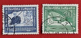 DEUTSCHES REICH FLUGPOST 100 JAHRE GRAF V ZEPPELIN 1938 GES.