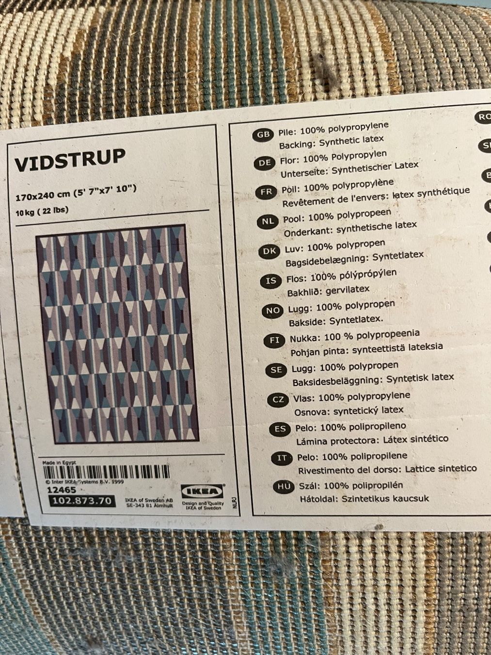 Tappeti: Teppich 170x240 Ikea Vidstrup – Usato da Unterlunkhofen venduto da sch_x8tf 1