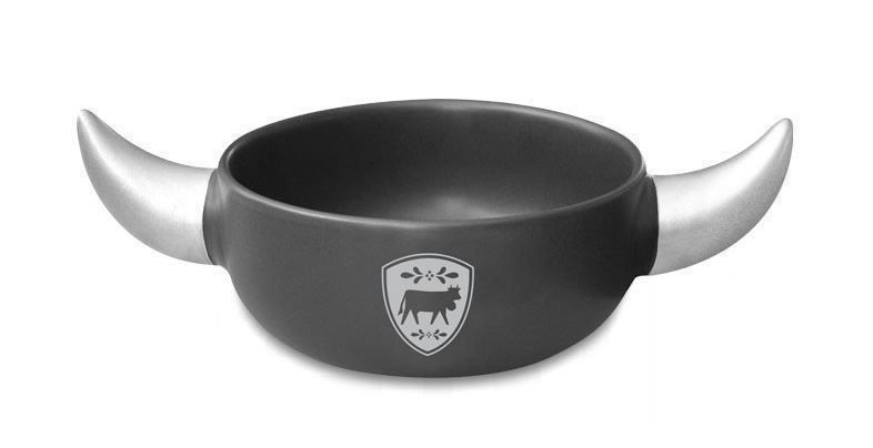 Pentole: STEINLIN Caquelon Hörner Induktion 24cm schwarz – Nuovo e nell'imballaggio originale da Kägiswil venduto da pebart