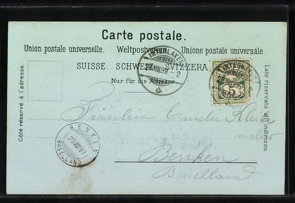 Cartoline postali: Mondschein-Lithographie Interlaken, Tota – Usato da Berlin venduto da bartko-reher 1