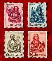 Evangelisten gestempel Nr.381/ 382/ 383/ 384  