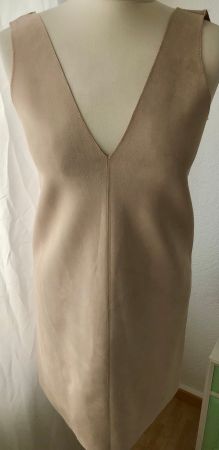 Wie neu: ZARA Kleid  Dress beiges Kunstwildleder Grösse 36 S