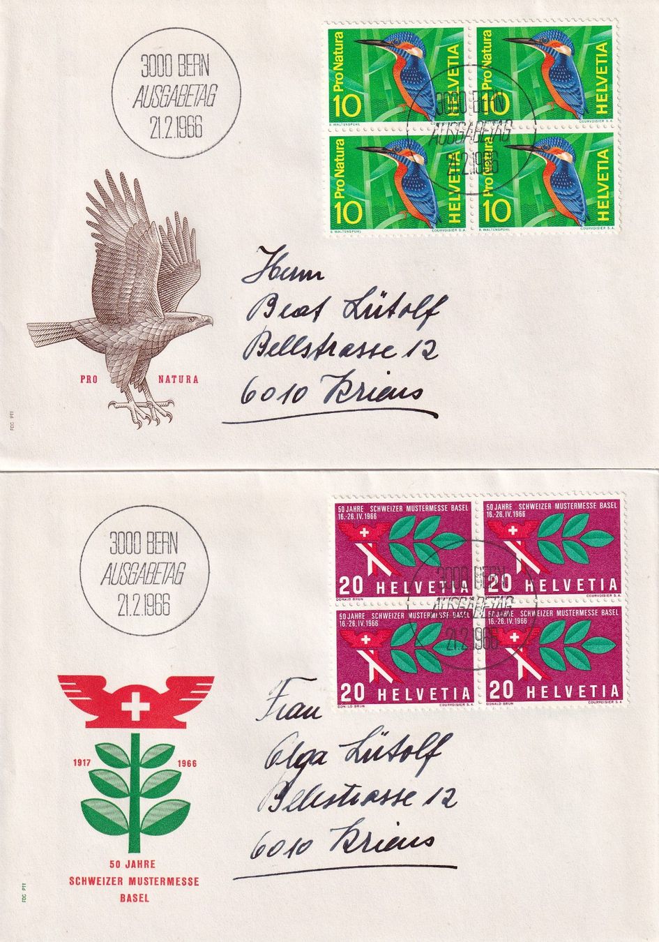 Tutti i francobolli: Lot 6 Briefe FDC 4er Block 1966 – Usato da Rossa venduto da becky05 2