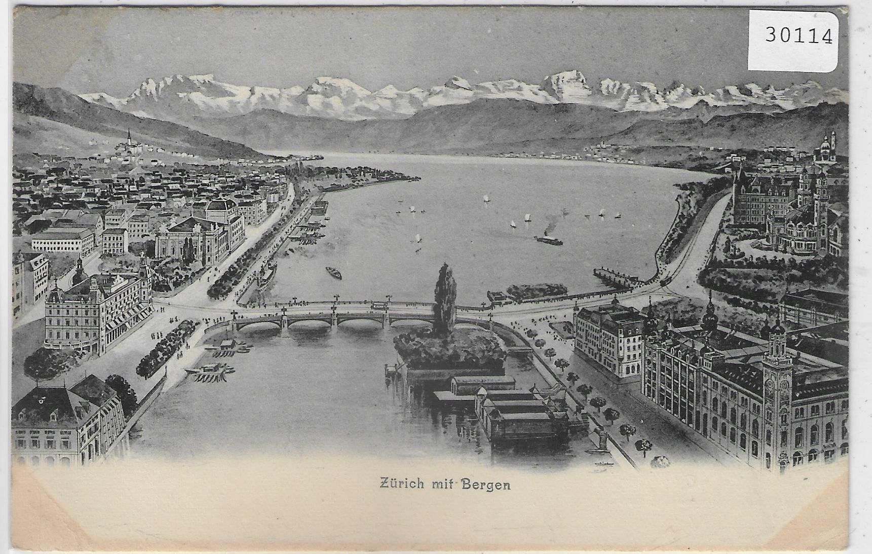 Cartes postales: Zürich - Vogelschau 1907 – D'occasion à Ettingen par Kartenplanet