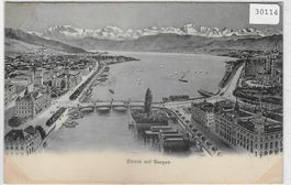 Zürich - Vogelschau 1907