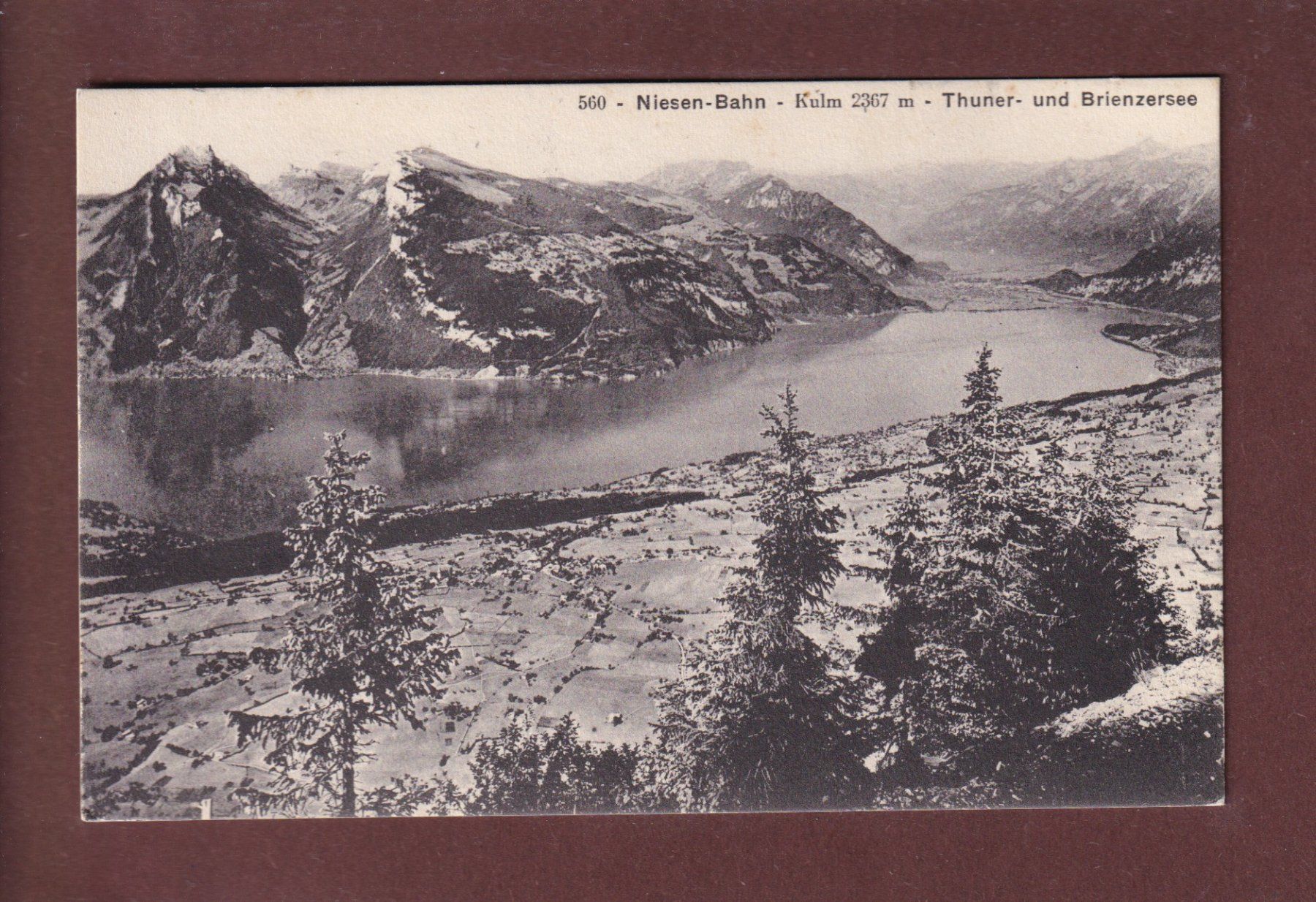 Cartoline postali: NIESEN-BAHN - Thuner- und Brienzersee – Usato da Pully venduto da nicecards