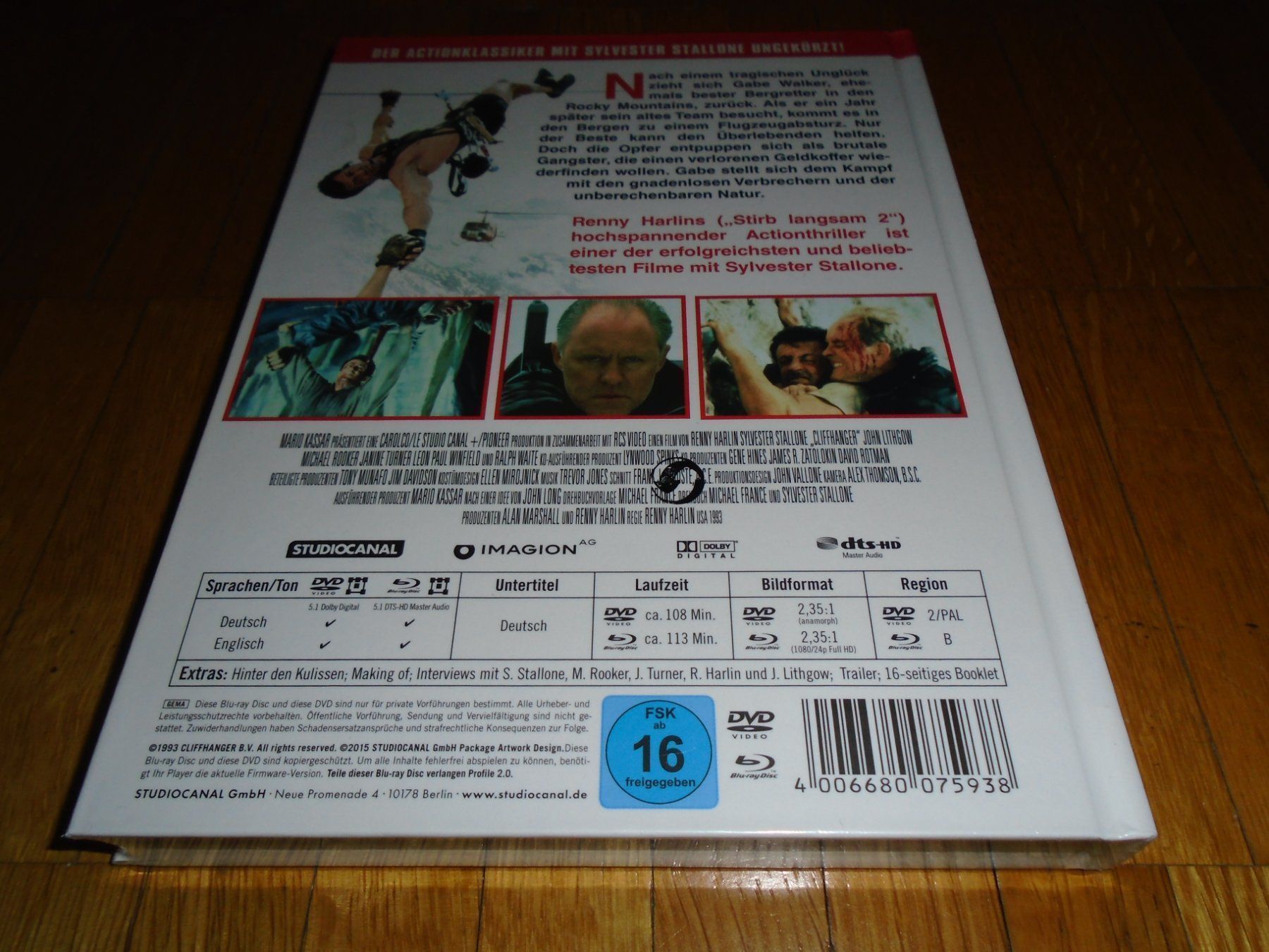 Tutti i DVDs: Cliffhanger - MEDIABOOK - UNCUT – Nuovo e nell'imballaggio originale da Basel venduto da havsok 1