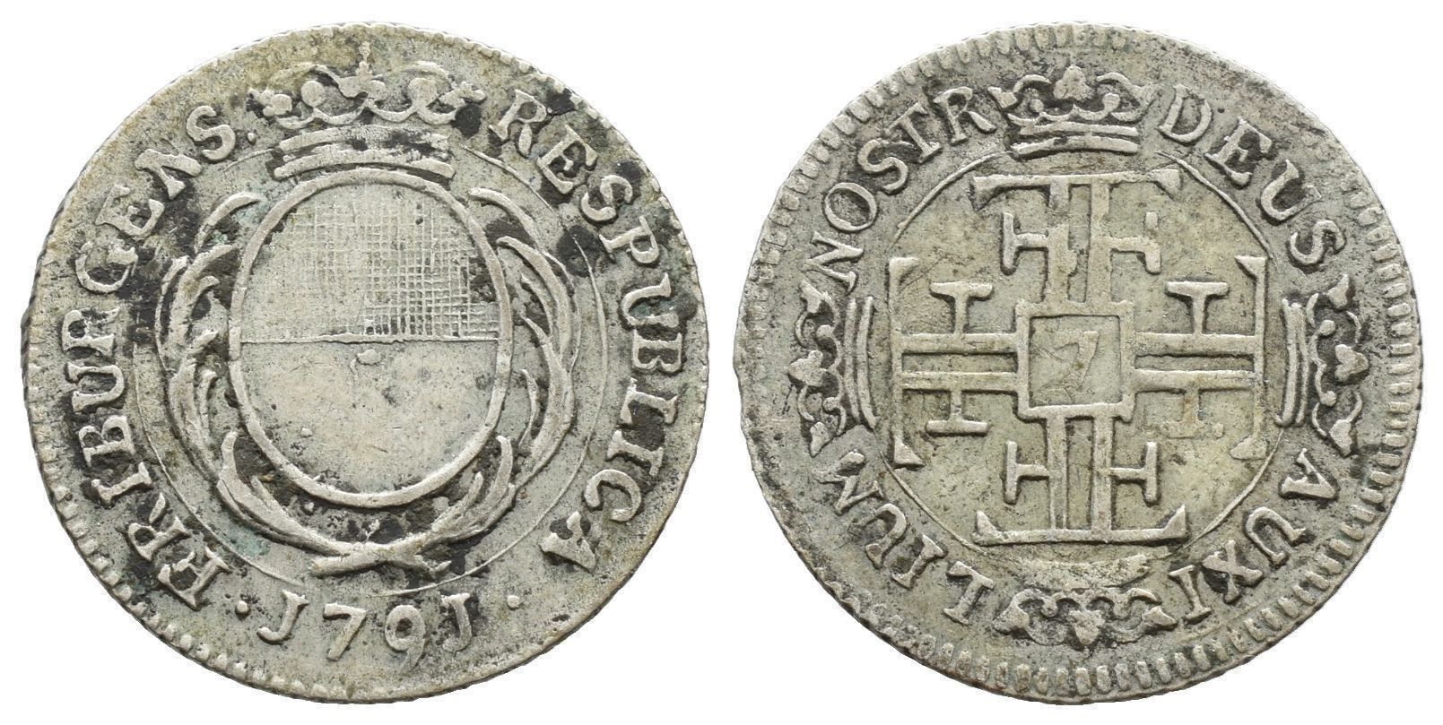 Tutti le monete: Freiburg 7 Kreuzer 1791  /3576 – Usato da Trimbach venduto da Solothurn1