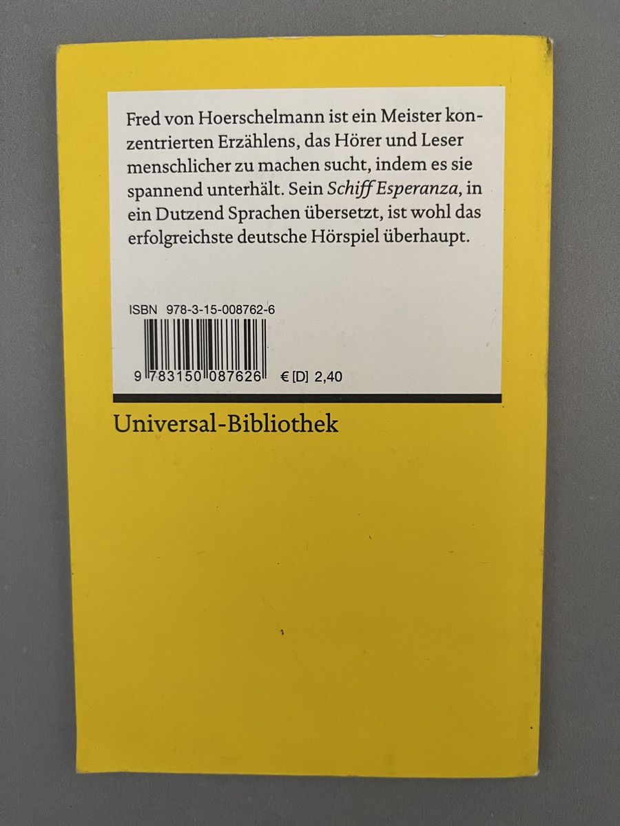 Libri: Das Schiff Esperanza, Reclam – Usato da Sierre venduto da black.box 1