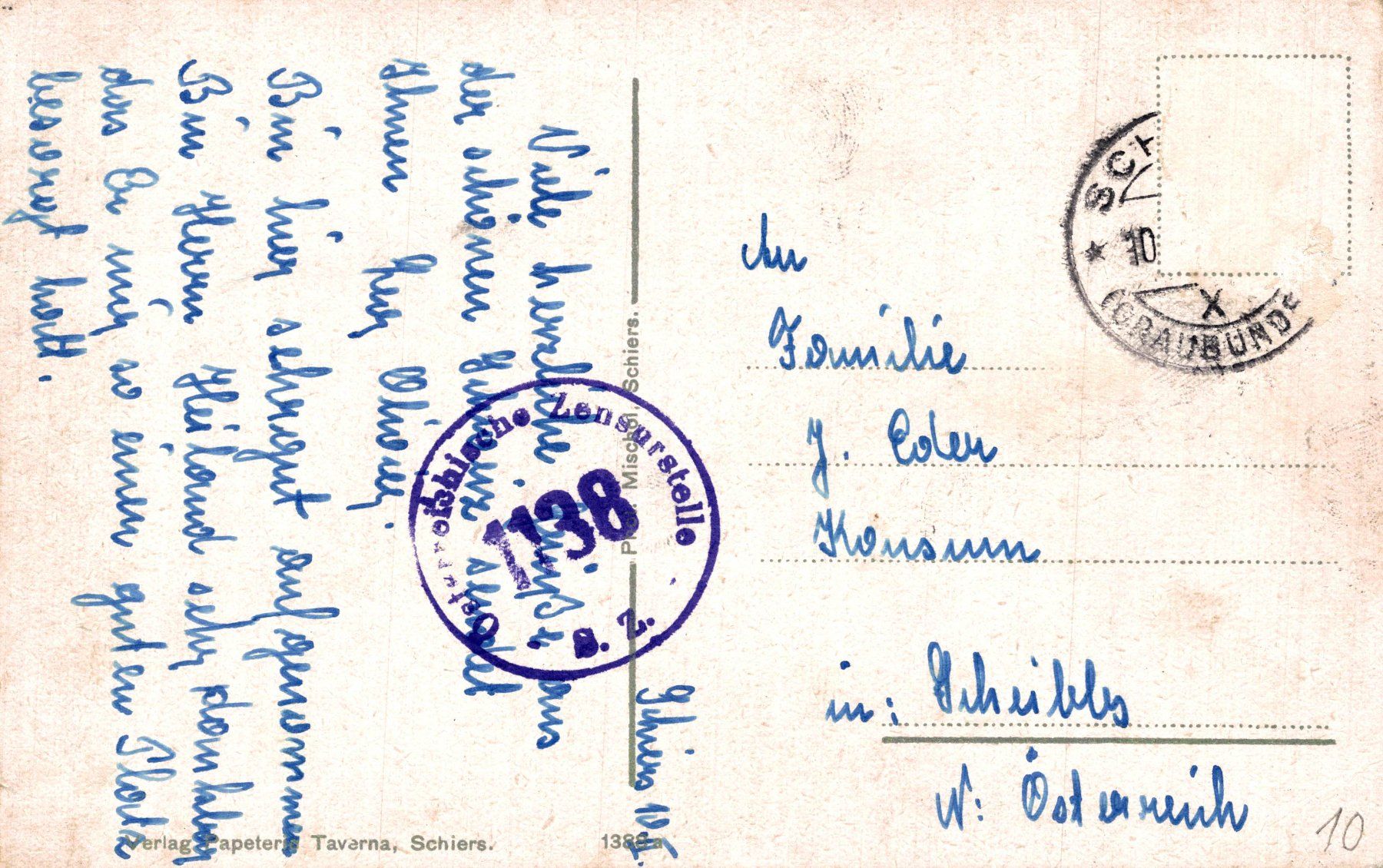 Cartes postales: Schiers mit Rätikon – D'occasion à Bronschhofen par Astore 1