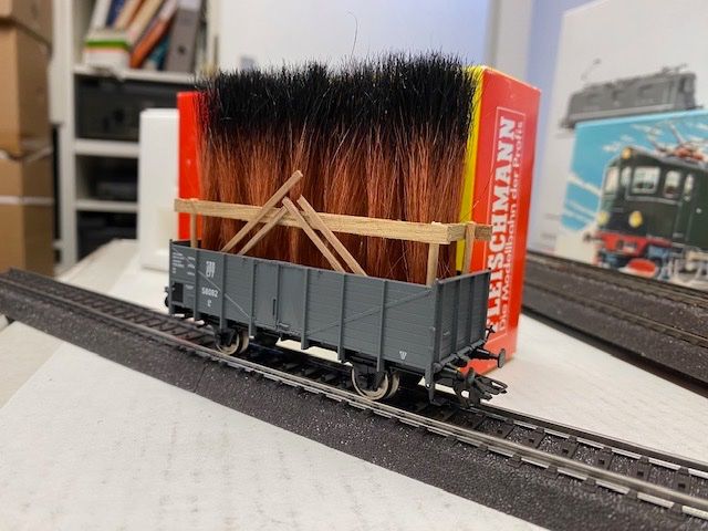 Fleischmann Modellini di ferrovie: Fleischmann 87 5715 SBB Tunnelputzwagen, neu – Nuovo e nell'imballaggio originale da Riehen venduto da AndiSBB 1