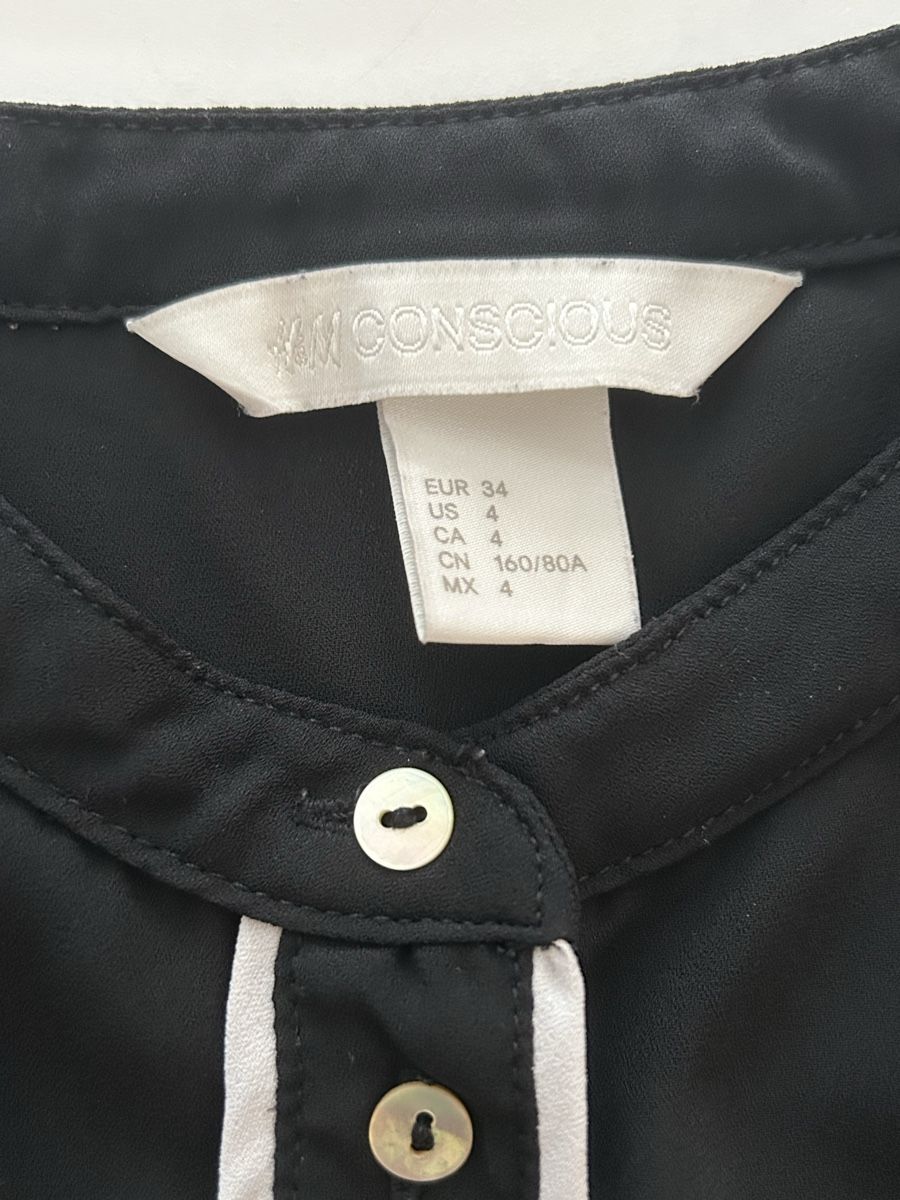 H&M Camicette: H&M Conscious Bluse schwarz Grösse 34 – Usato da Aarburg venduto da ann_gdl6 4