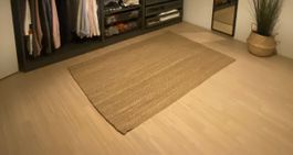 Teppich Jute naturfarben rechteckig Grösse 120x180 cm