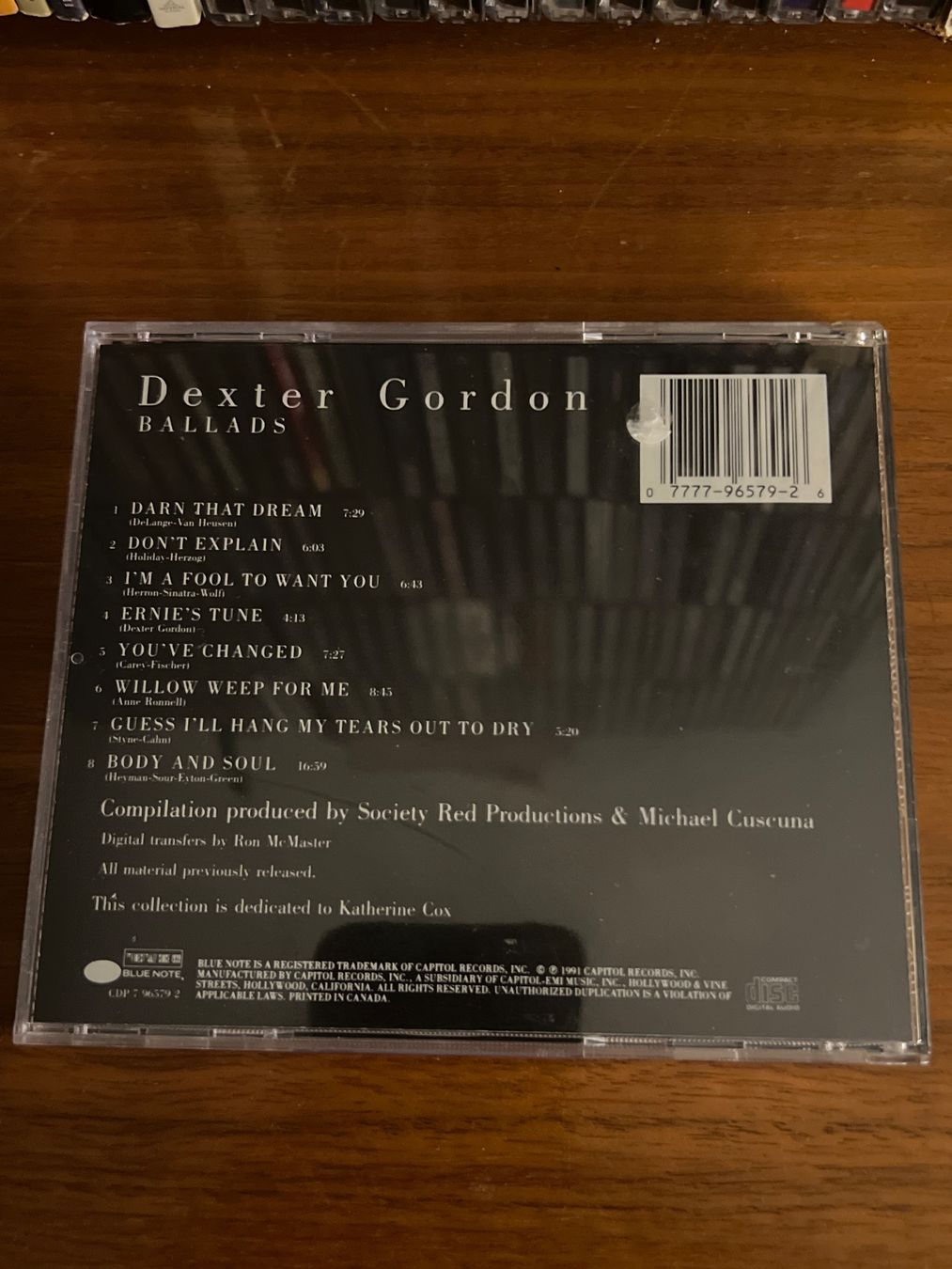 CD: Dexter Gordon « Ballads » CD Blue note – Usato da Bouveret venduto da Feelgoodtrading 1