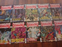 10 alte GESPENSTER Geschichten Comic Hefte BASTEI Verlag (b)