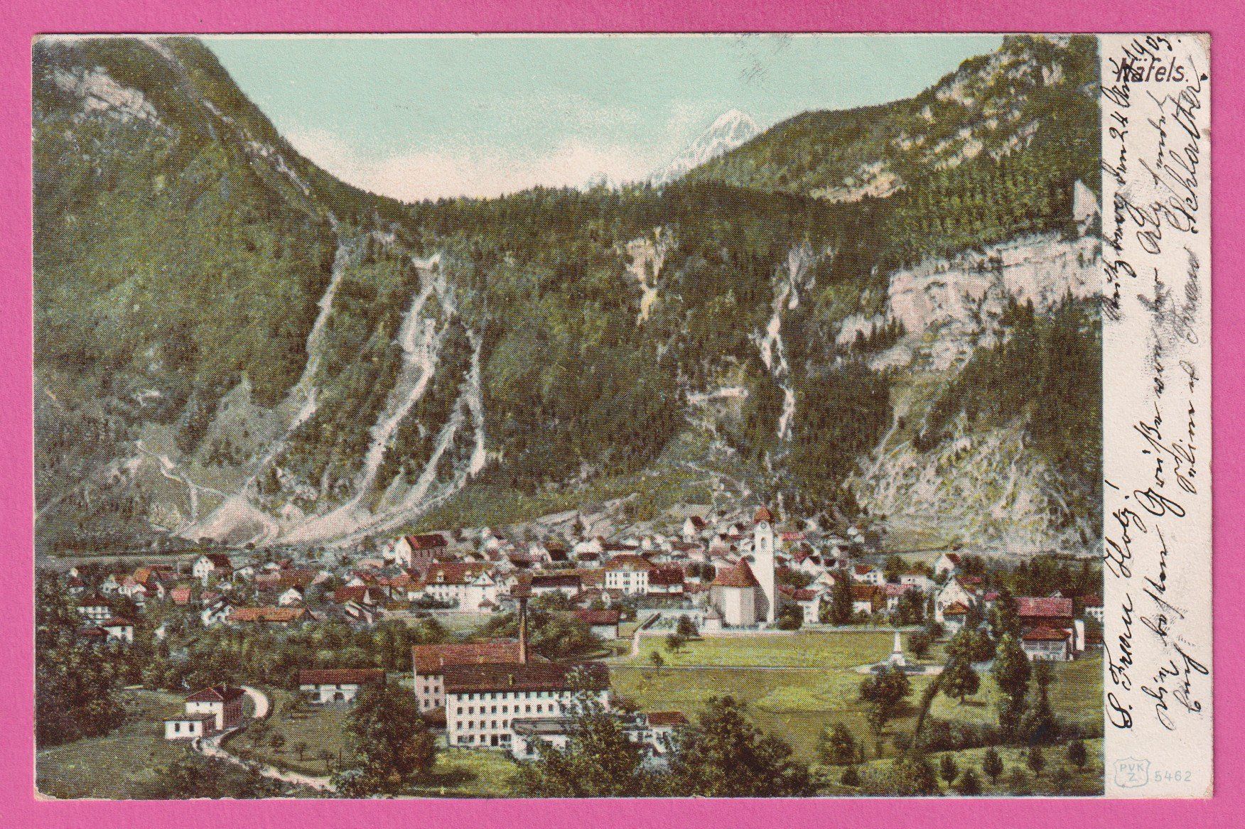 Cartes postales: Näfels gel 1903 – D'occasion à Einsiedeln par dillie