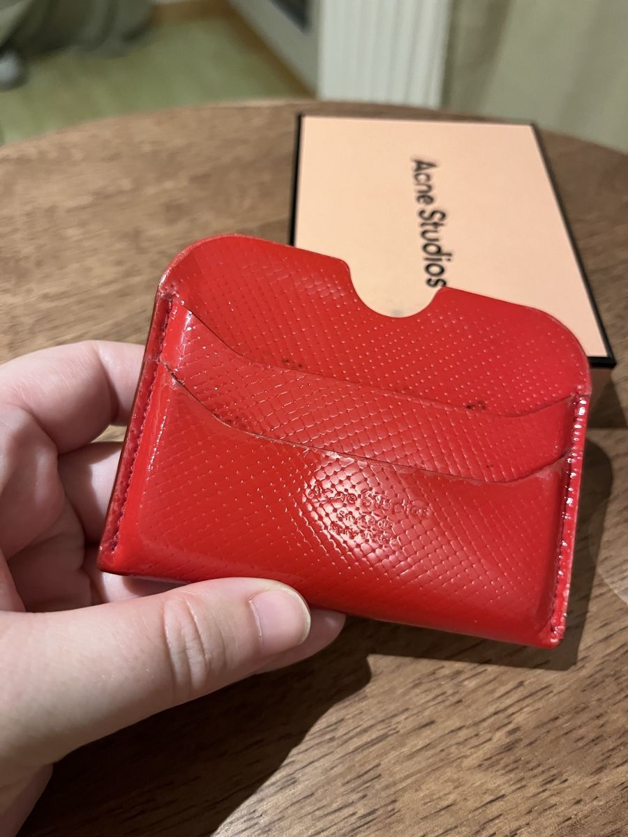 Portafogli: Kartenetui Acne Studios rot Leder mit Originalverpackung – Usato da Zürich venduto da ceu_2mcv 1