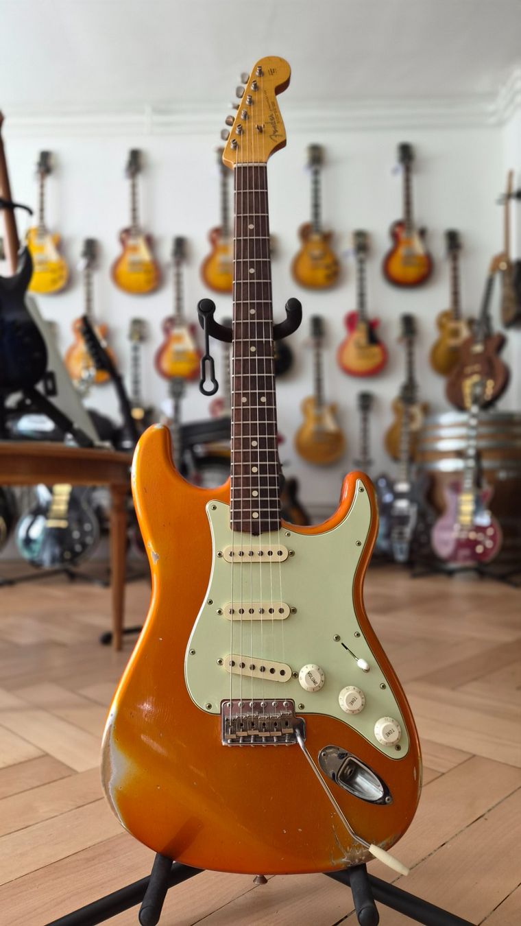 Strumenti musicali: Fender Stratocaster 1963 Candy Tangerine – Usato da pieterlen venduto da AntonelloGuitars