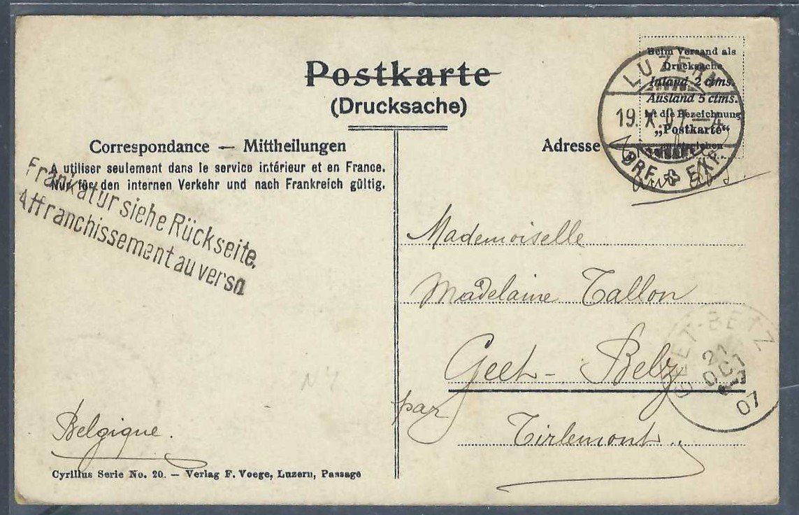Cartoline postali: Luzern. Kasernenplatz. – Usato da Horw venduto da SwissSteamMemories 1