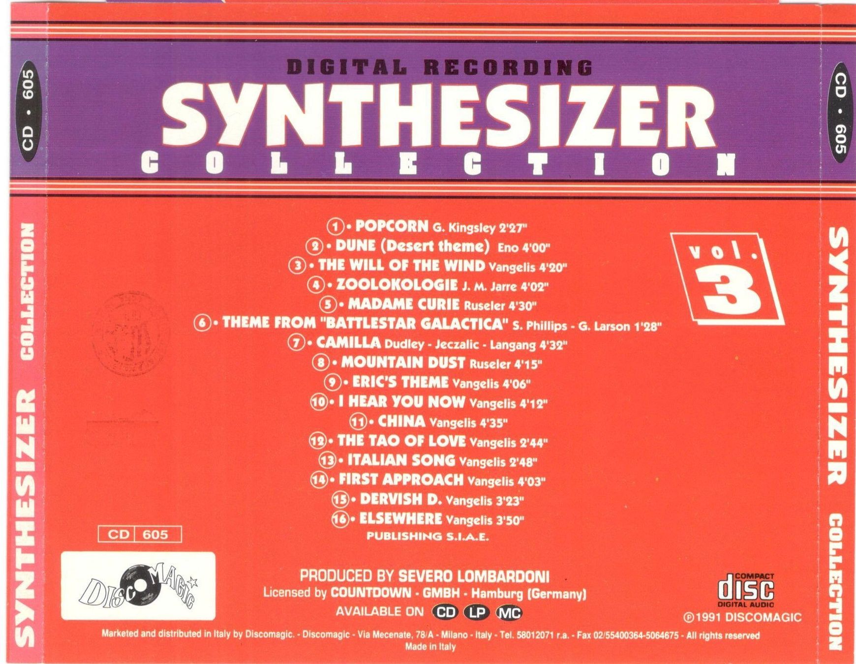 CD: Synthesizer CD Collection Vol.3 – Usato da St. Margarethen TG venduto da Smiley-Face 1