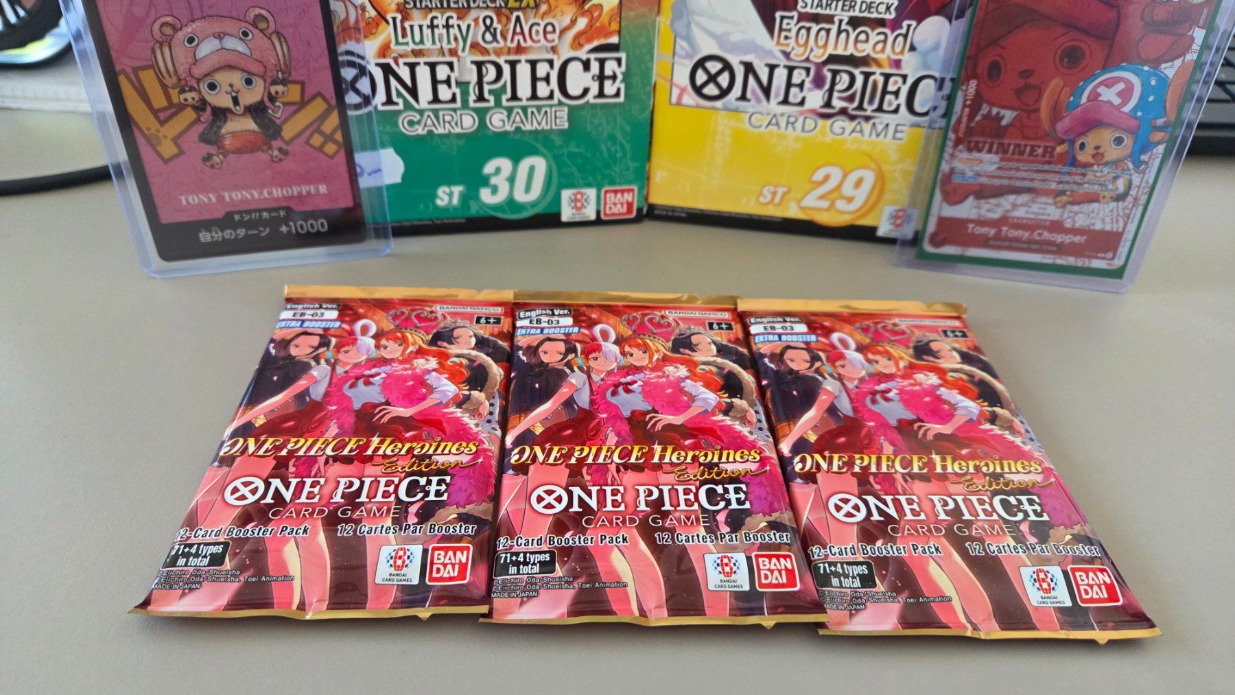 Bandai Carte collezionabili: Lot de 3 booster One Piece EB03 Heroines – Usato da Préverenges venduto da kudi09