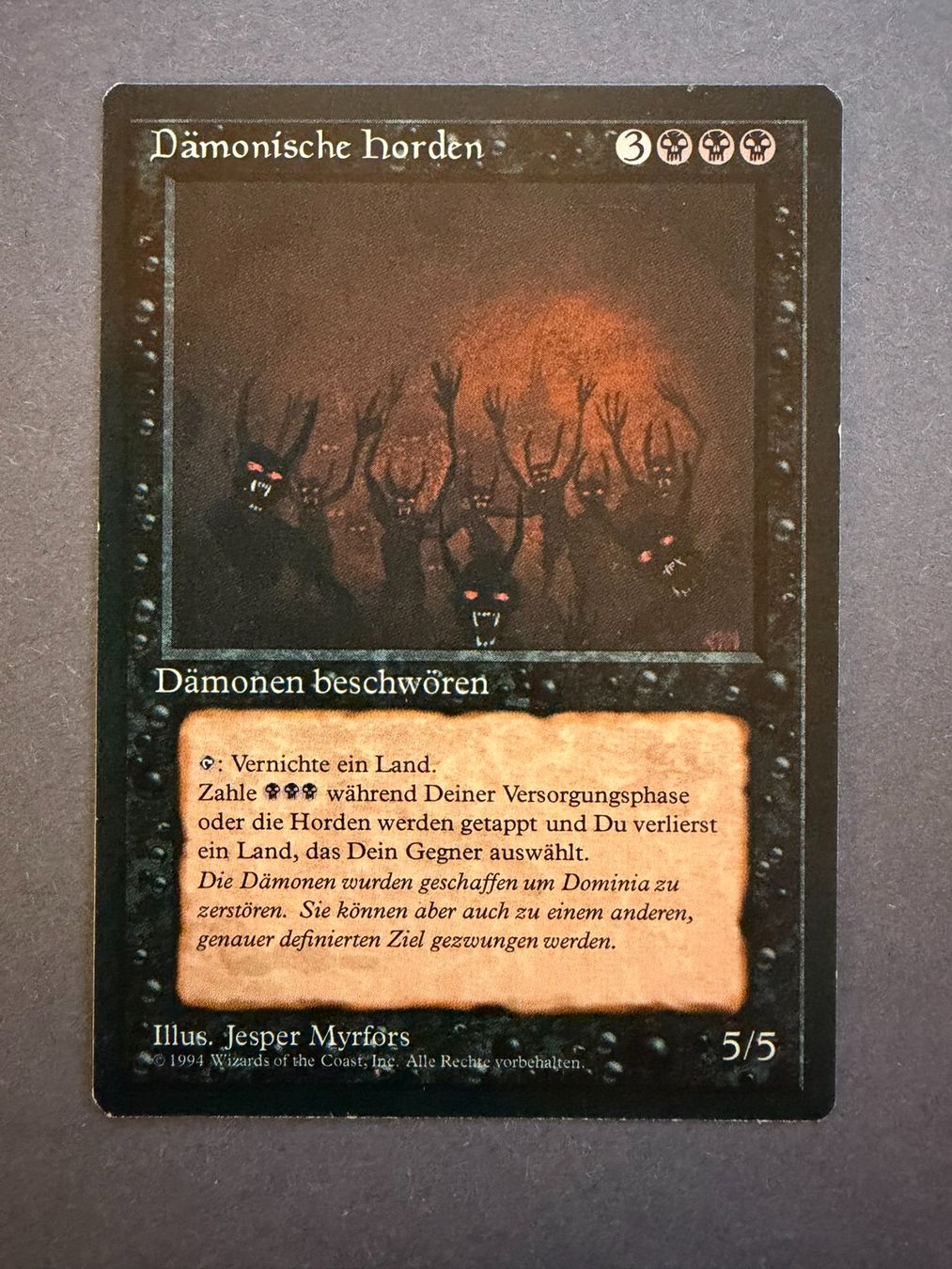 Magic The Gathering Carte collezionabili: Dämonische Horden // Foreign Black Bordered // Magic – Usato da Binz venduto da Tempelritter