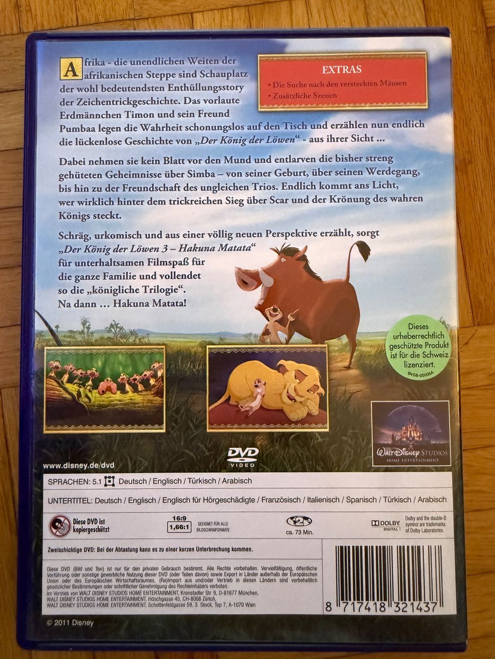 Tutti i DVDs: Der König der Löwen 3 – Usato da Brunnen venduto da pel_vk7g 1