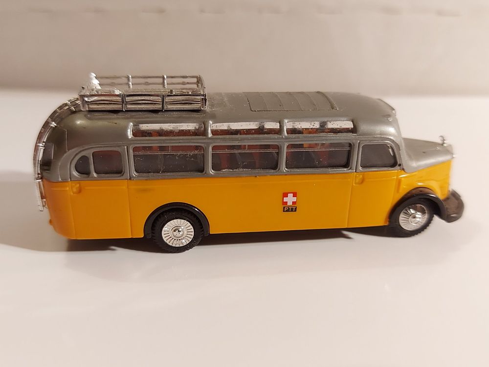Autocar Mercedes-Benz PTT Suisse – Tekno 1/43 – Métal – 1970 – Occasion