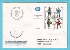 1974 Ersttagsbrief INTERNABA -Block