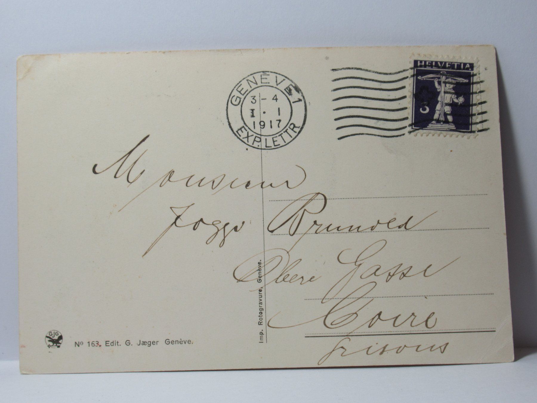 Cartoline postali: Barque du Lèman 1917 – Usato da Grenchen venduto da Bluemchen1900 1