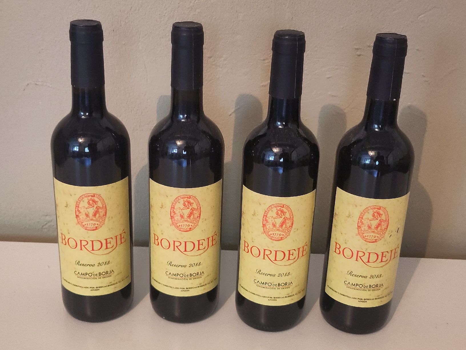 Wein: 4 FL. BORDEJÉ, Campo de Borja, Reserva 2013 – Neu (gemäss Beschreibung) aus Basel von Morgenmuffel