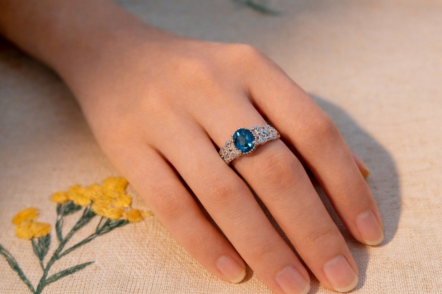 Anelli: NEW - S925 Topaz Ring (Adjustable) – Nuovo (secondo la descrizione) da Zürich venduto da cin_wcf6 6