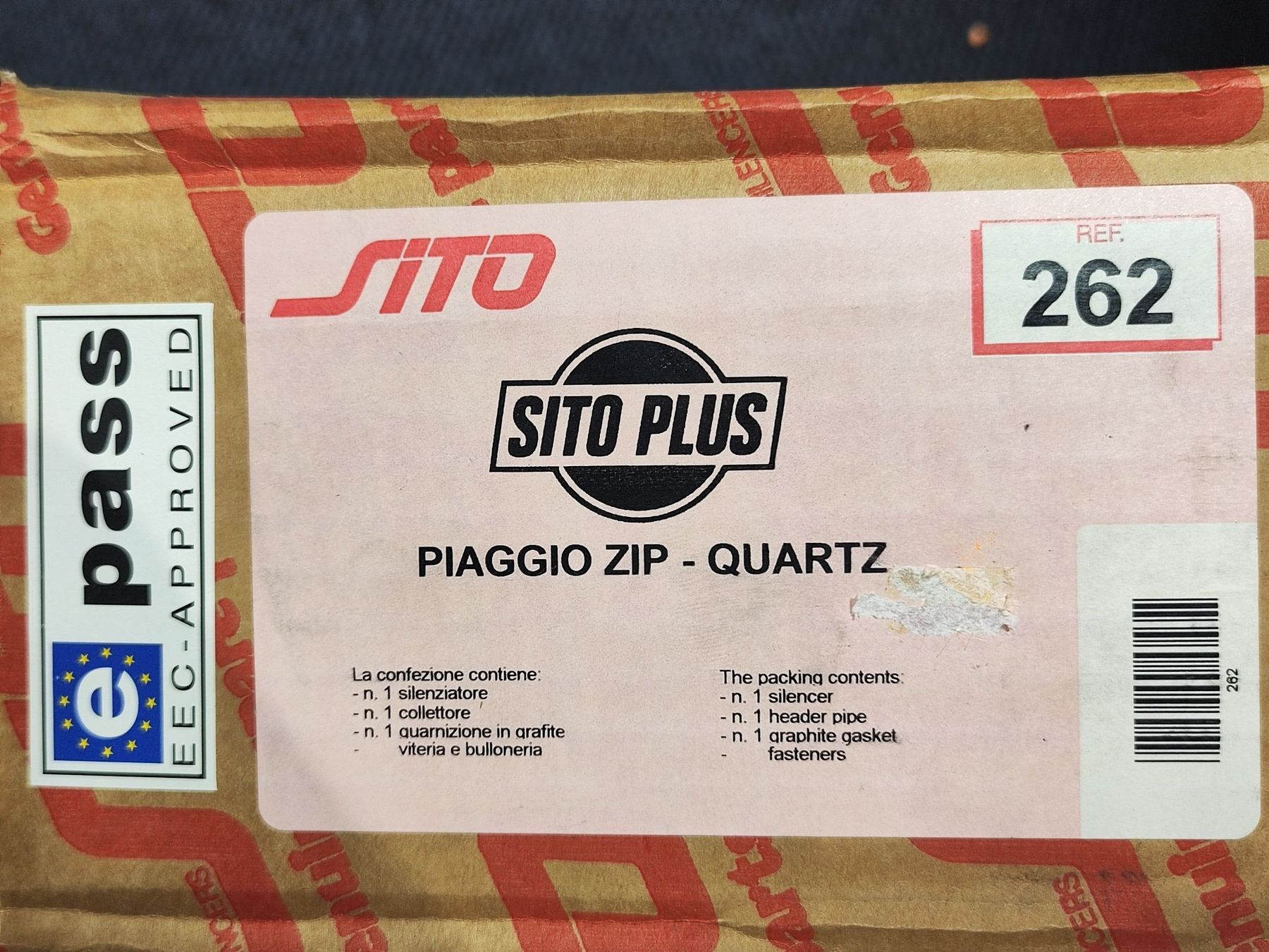Sito Échappements: SITO PLUS Auspuff Piaggio Zip Quartz – Neuf avec emballage d'origine à Neuendorf par Dertovo