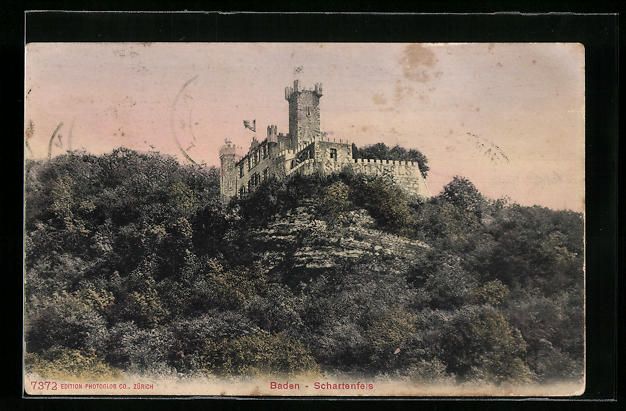 Cartes postales: AK Baden, Schloss Schartenfels, 1907 – D'occasion à Berlin par bartko-reher
