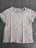 H&M T-Shirt gestreift, Grösse 98/104, lila/weiss