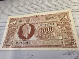 Frankreich Banknote 500 Cinq Cents Francs gebraucht