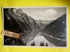 1938. Feldpost. Klöntaler-See mit Gärnischkette