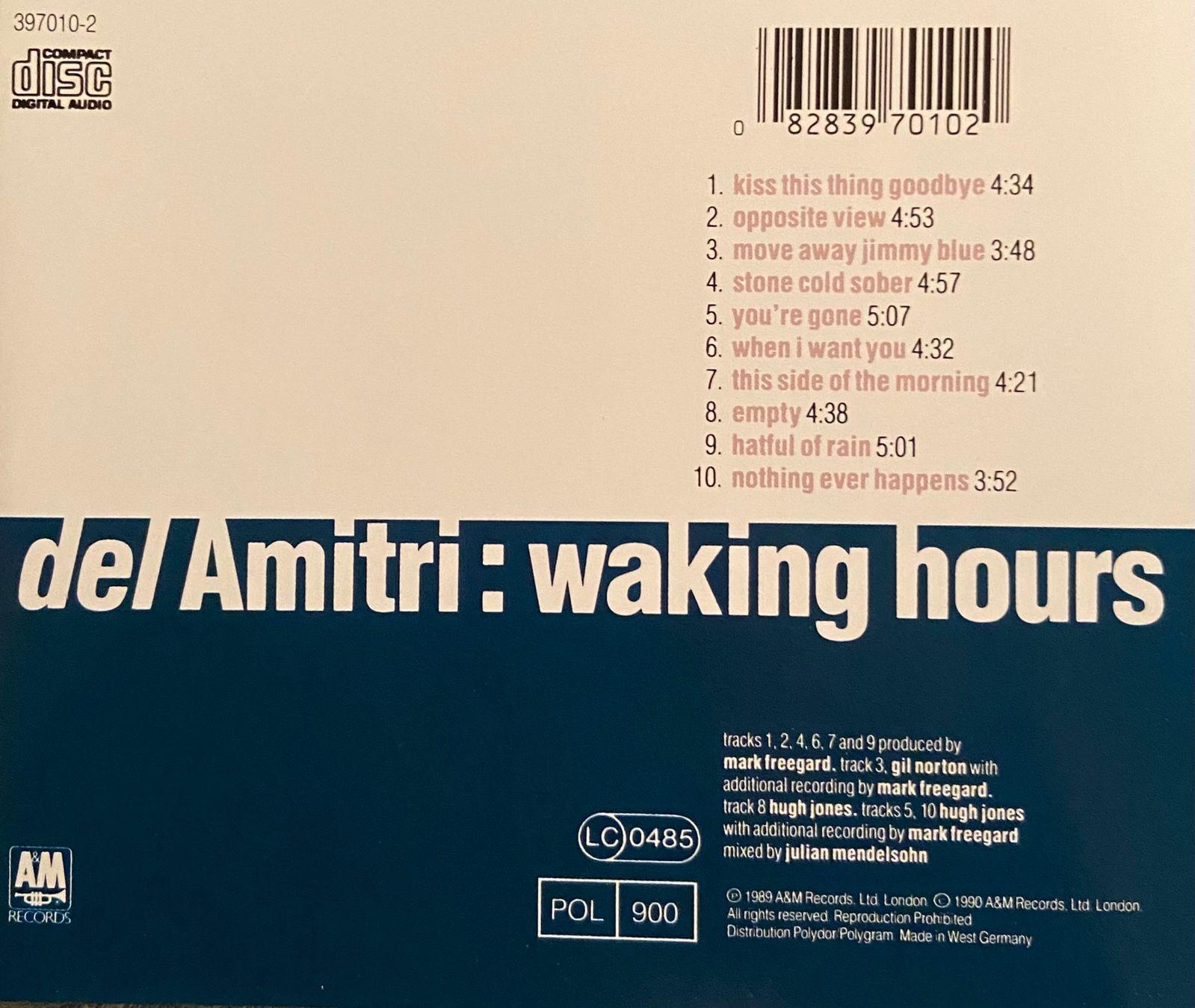 CDs: del Amitri CD waking hours – D'occasion à Luzern par Lycka 1