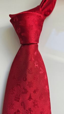 Krawatte Weihnachtskrawatte rot